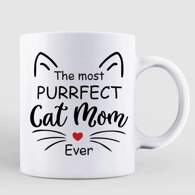 Most Purrfect Cat Mom Chibi Girl And Cat Personalized Mug