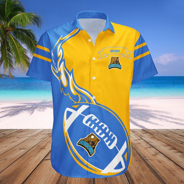 NCAA Ucla Bruins Blue Gold Hawaiian Shirt V3 Aloha Shirt