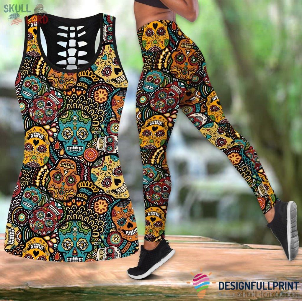 Skull Gift Skull Candy Tank Top And Legging Set Ln