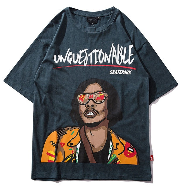 Unquestionable Printed Hip Hop Streetwear Loose Tees