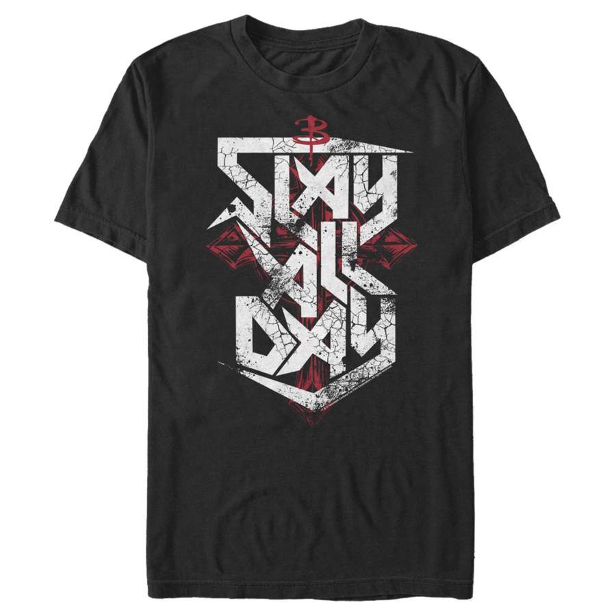 Buffy the Vampire Slayer Men’s Slay All Day Rocker  T Shirt