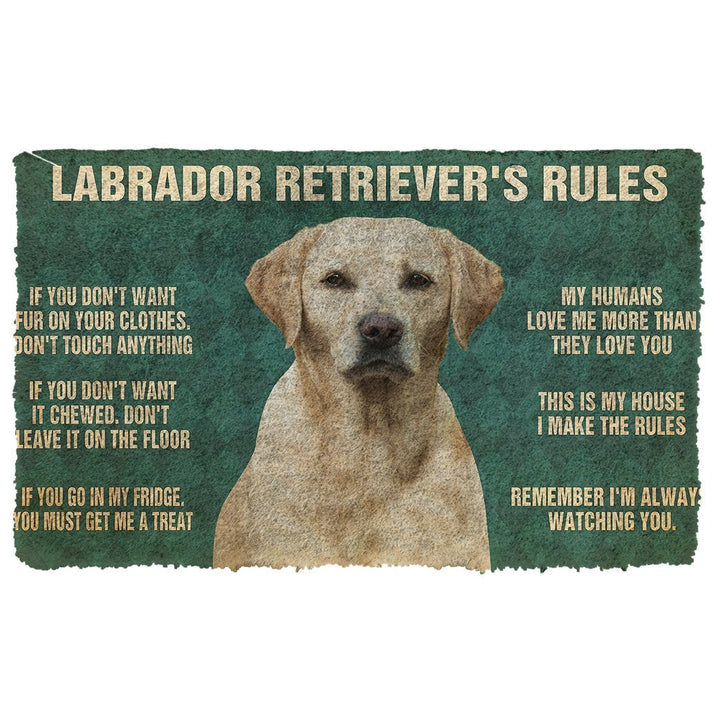 Waybackapparel My Labrador Retriever’S Rules 3D Doormat