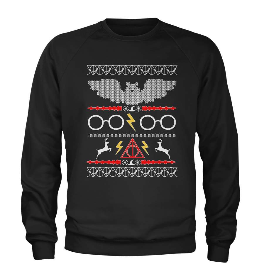 Wizarding World Ugly Christmas Adult Crewneck Sweatshirt