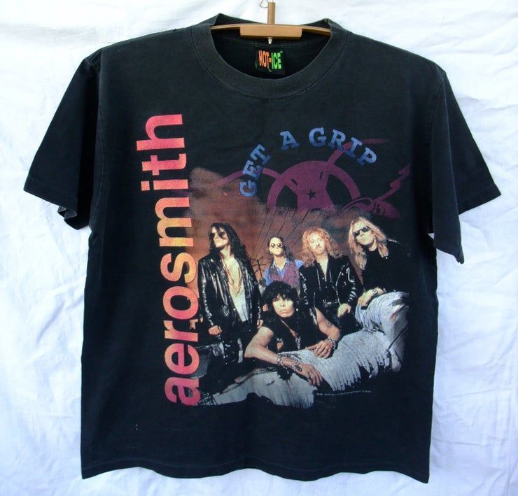 Aerosmith Get A Grip Rare Vintage 1990S Fort Worth Tx 1996 Motley Crue Cinderella Twisted Sister Ac Dc Iron Maiden Guns N Roses Shirt