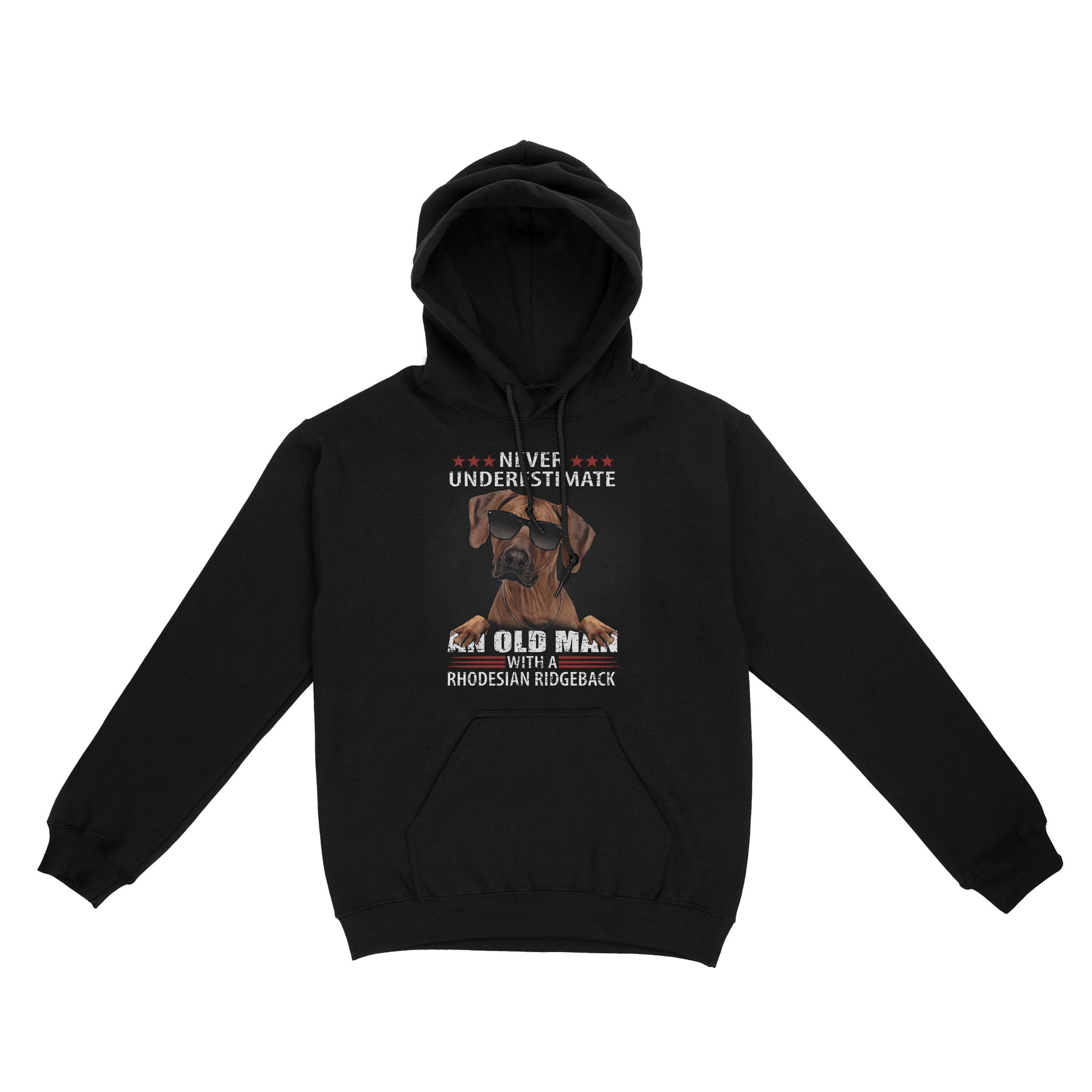 Ff Shain Myers –  Never Underestimate An Old Man With A Rhodesian Ridgeback Gift Man Dog Lovers – Standard Hoodie