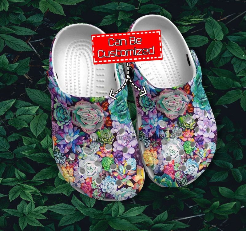 Cactus Garden Vintage Boho Shoes Gift Birthday Girl- Cactus Lover Shoes Croc Clogs Customize