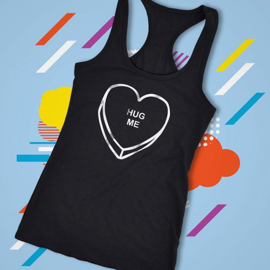 Candy Heart Hug Me Women’S Tank Top Racerback