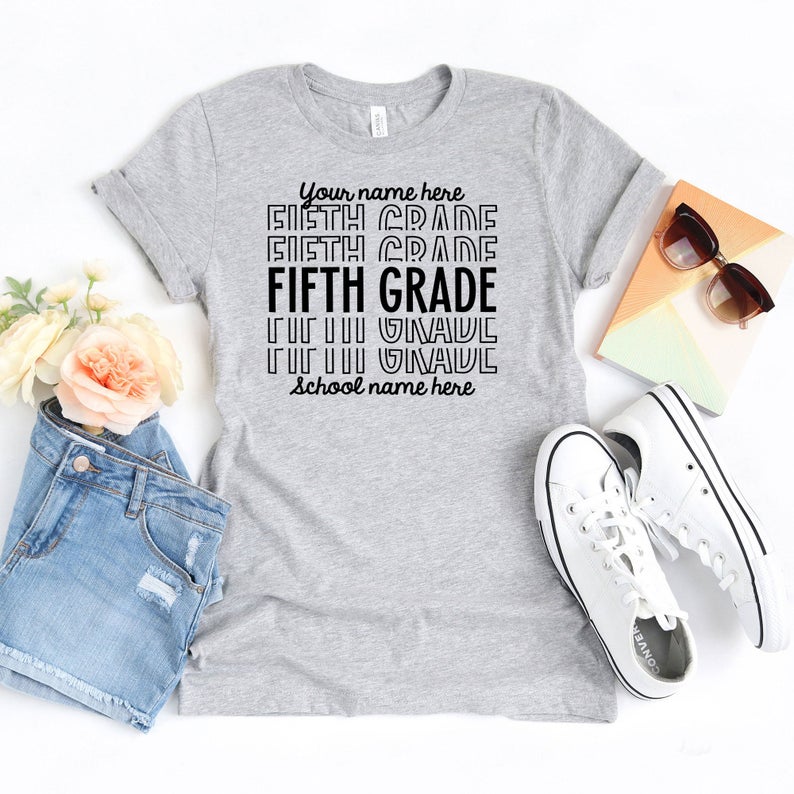 Fifth Grade Teacher Shirt, 5Th Grade Teacher Shirt, Personalized Shirt For Teacher Team, 5Th Grade Squad Crew Tribe, Back To School Gift