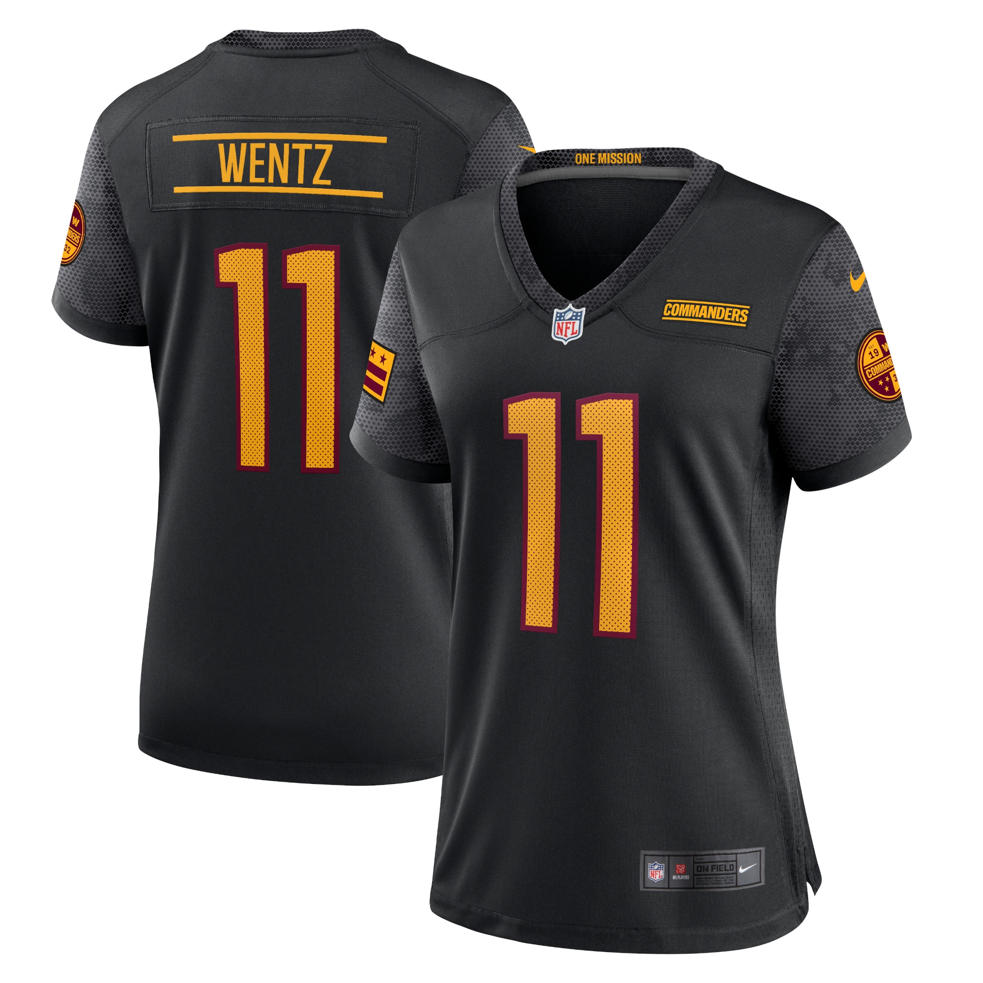 Women’s Washington Commanders Black Alternate Game Player Jersey 4