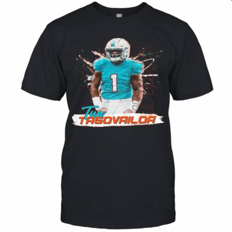 1 Tua Tagovailoa Miami Dolphins Football Unisex Jersey Tee