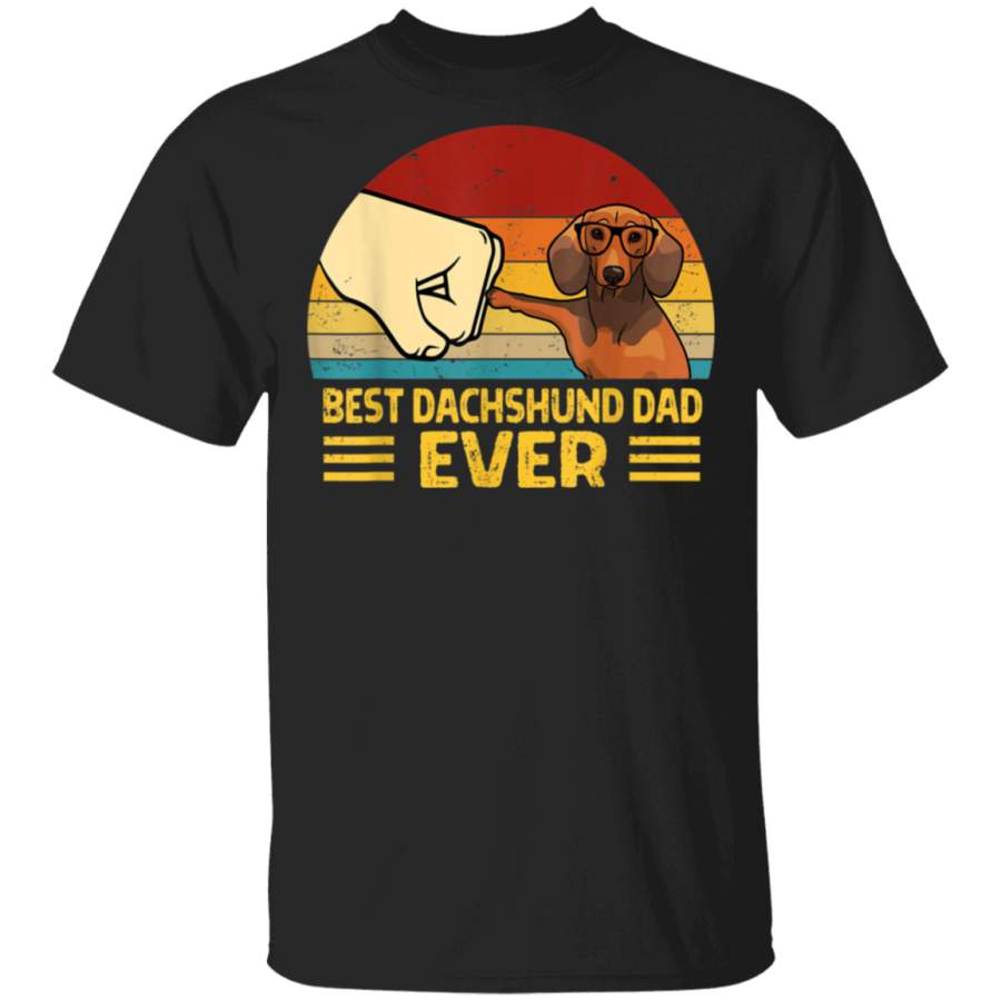 Retro Vintage Best Dachshund Dad Ever TShirt