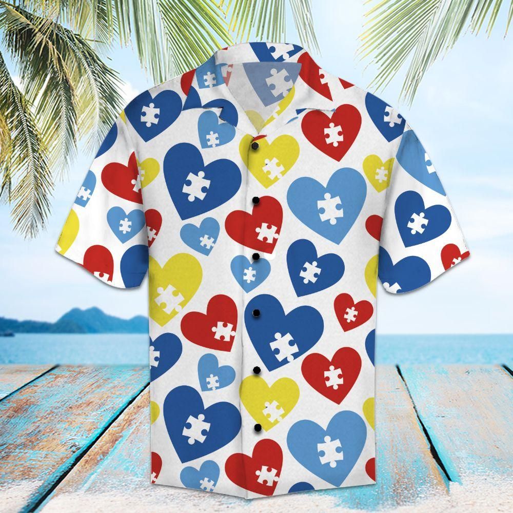 Amazing Autism Aloha Hawaiian Shirt Colorful Short Sleeve Summer Beach Casual Shirt For Men And Women