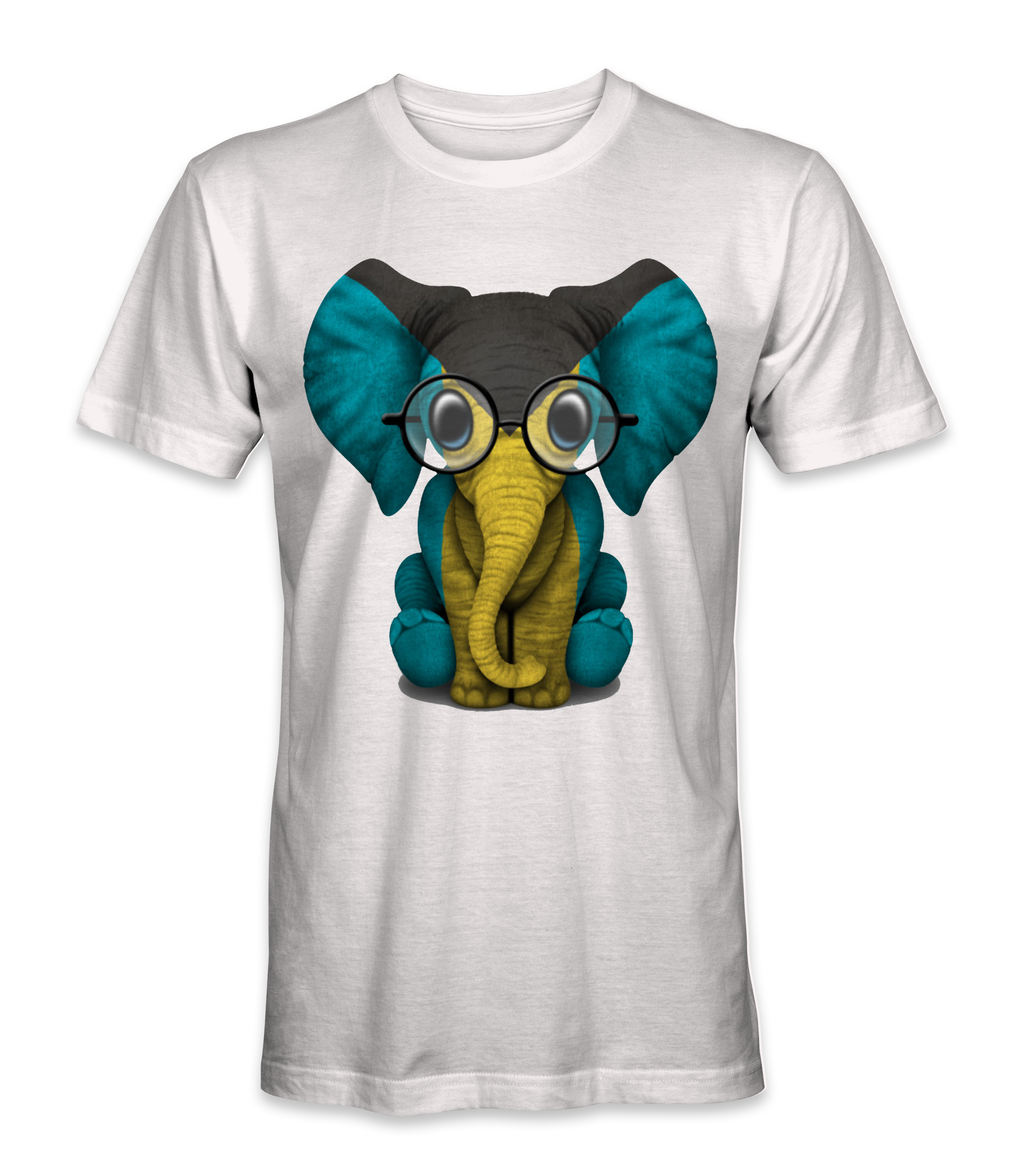 Bahamas Country Flag On An Elephant T-Shirt