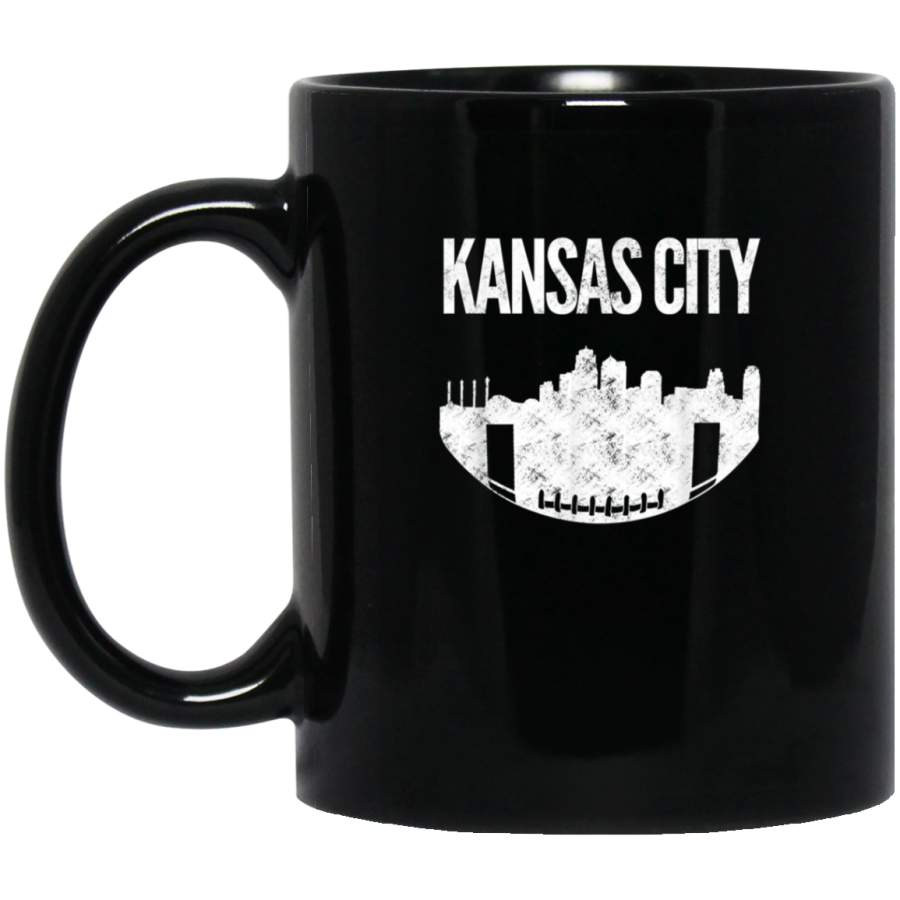 Vintage Kansas City Cityscape Retro Football Mug