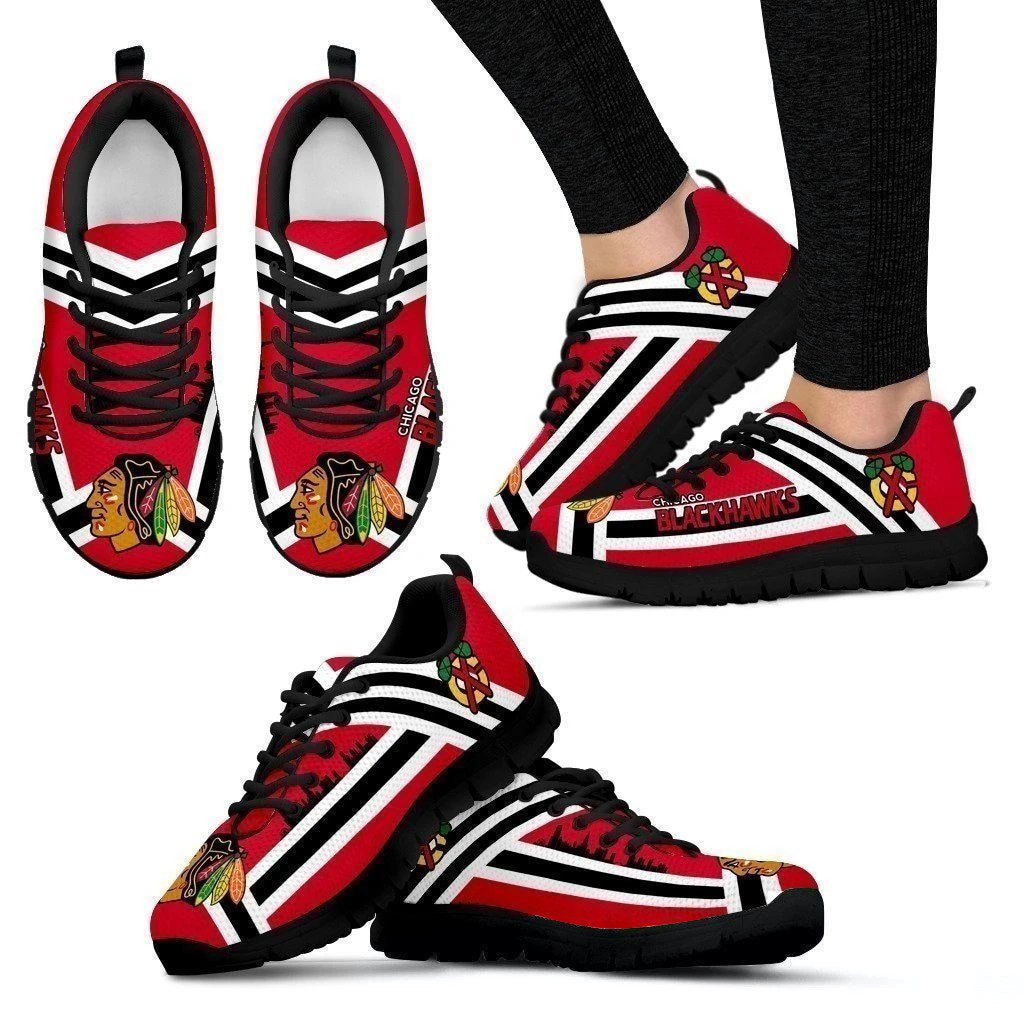 Chicago Blackhawks Sneakers Hockey Women Fan Gift