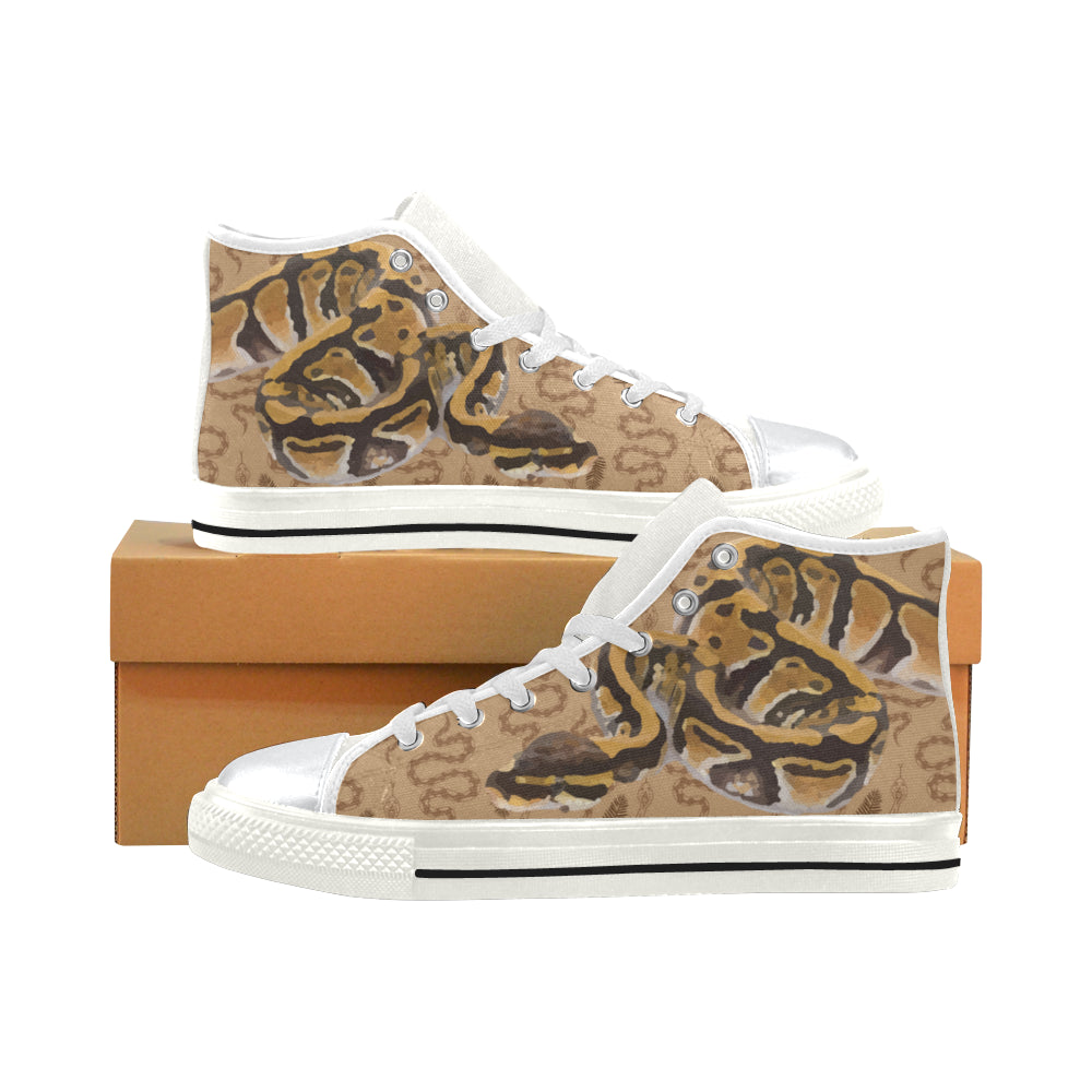 Python White High Top Canvas Shoes for Kid