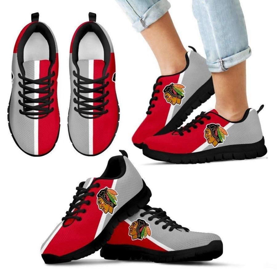 Dynamic Aparted Colours Beautiful Logo Chicago Blackhawks Sneakers #187