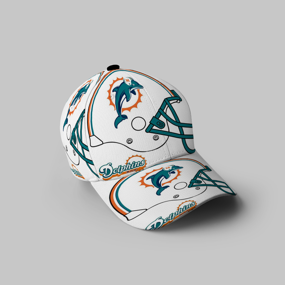 Miami Dolphins Helmet 1 3D Printing Baseball Cap Classic Hat