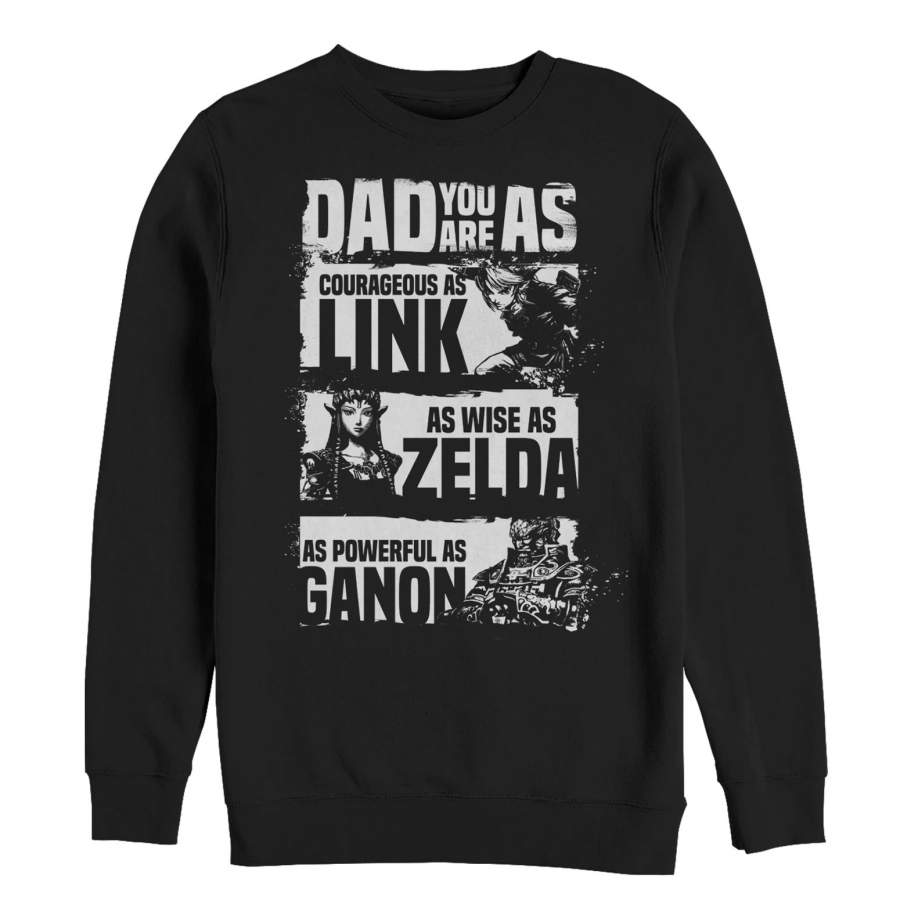 Nintendo Men’s Father’s Day Legend of Zelda Classic Qualities  Sweatshirt