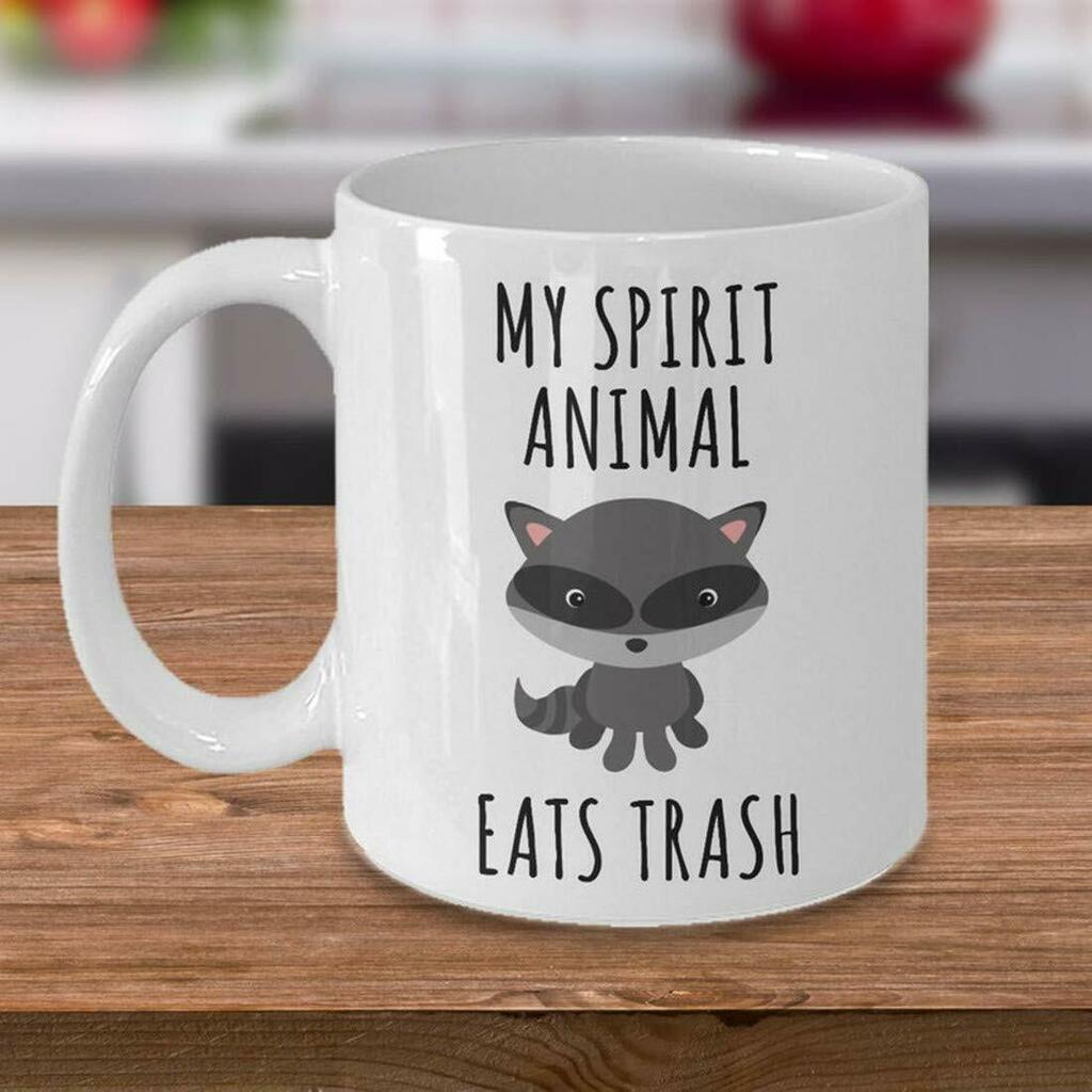 Raccoon Raccoon Lover Funny Animal My pirit Animal Mug White Ceramic 11-15oz Coffee Tea Cup