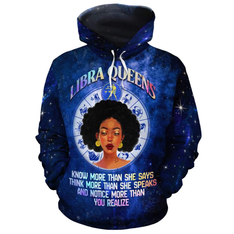 Libra Queen Fleece All-Over Hoodie