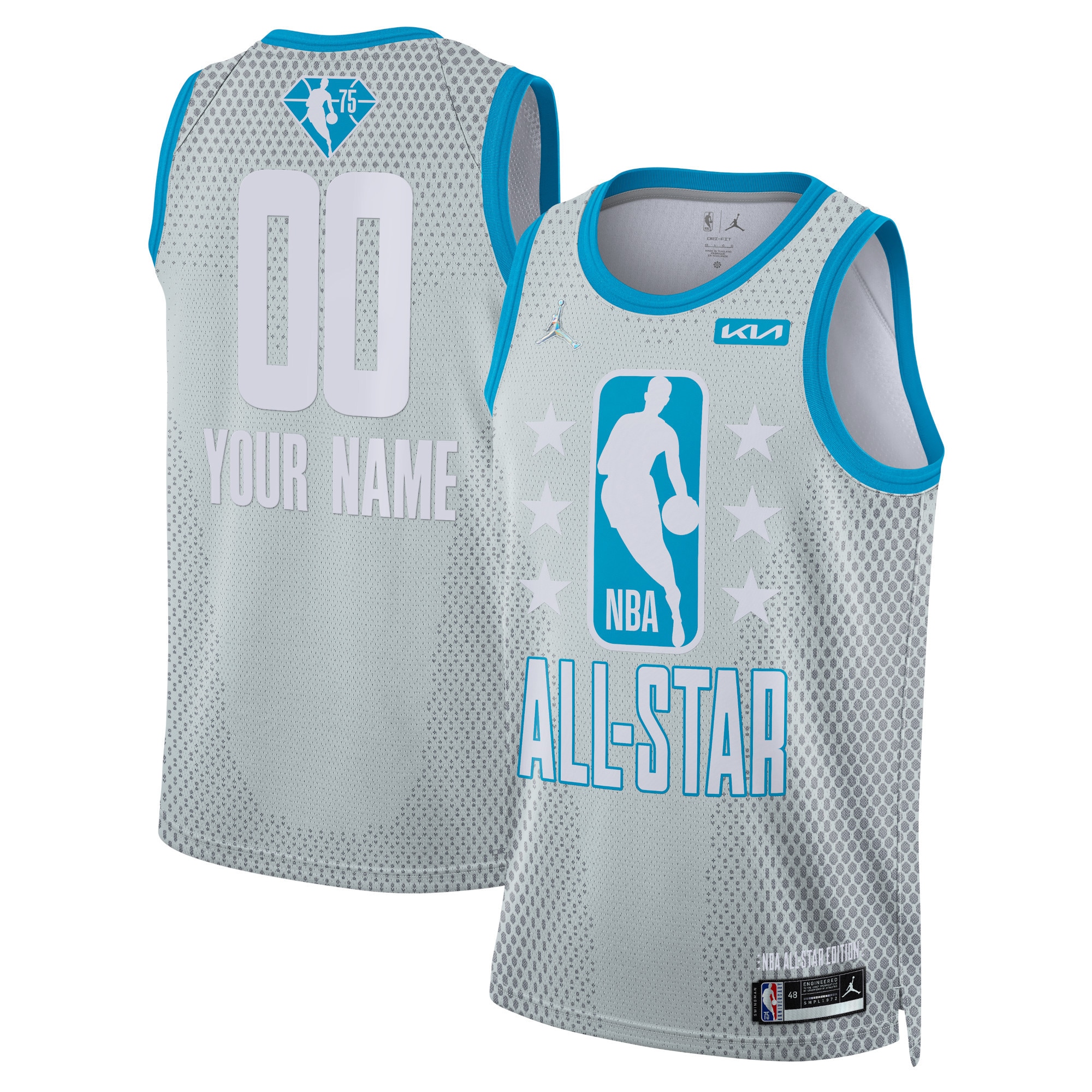 2022 NBA All-Star Game Swingman Custom Jersey – Gray