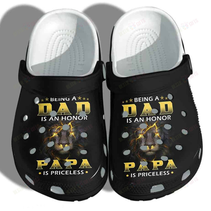 Black Lion Father Black King Dad Honor Papa Priceless clogs Classic Clogs Shoes