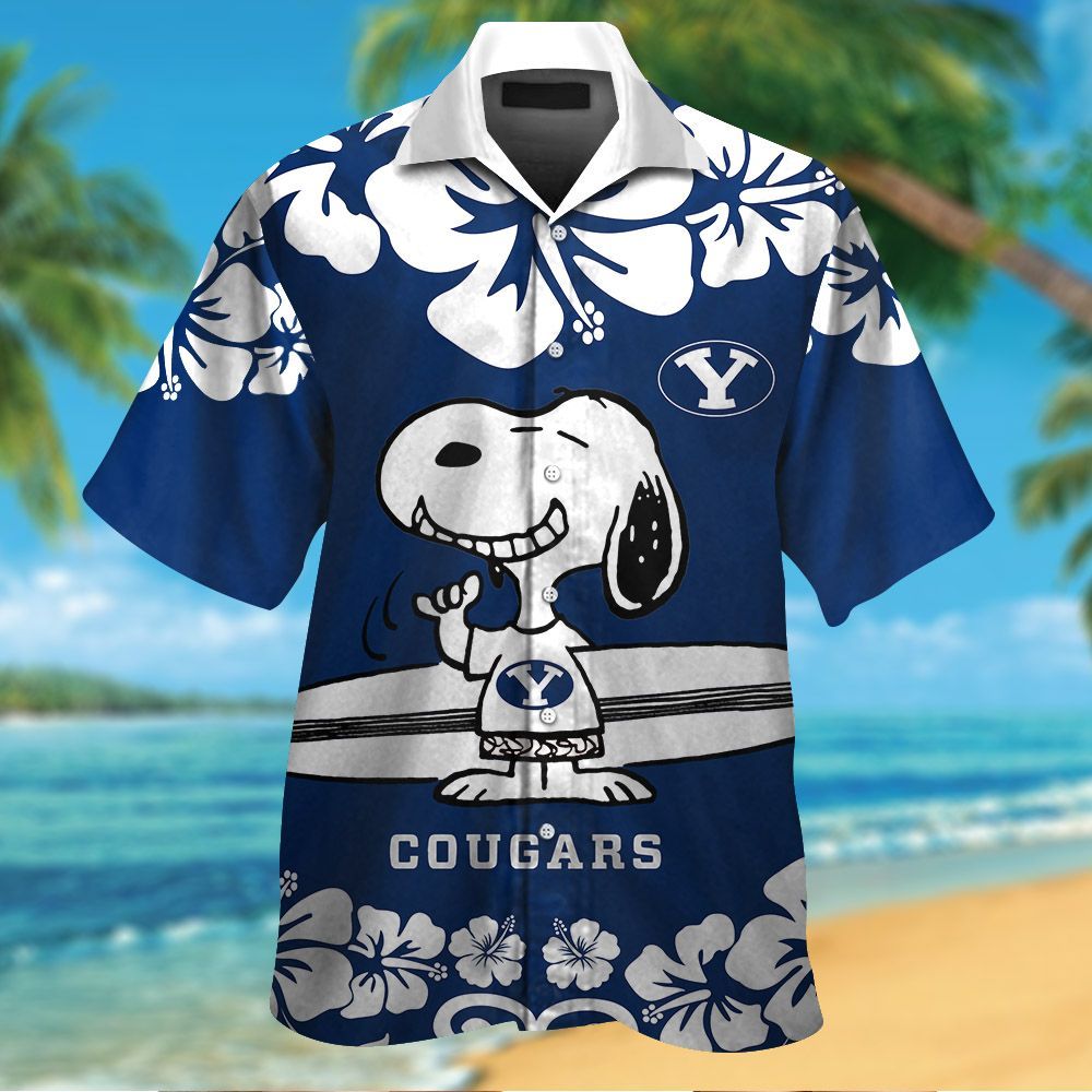 Byu Cougars & Snoopy Hawaiian Shirt
