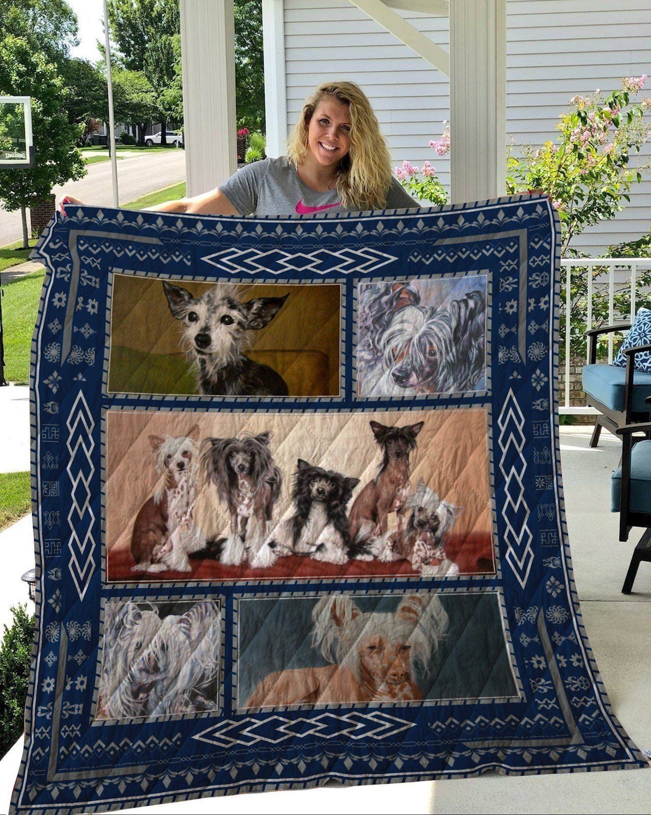 Chinese Crested Dog KLTS255 3D Customized Quilt