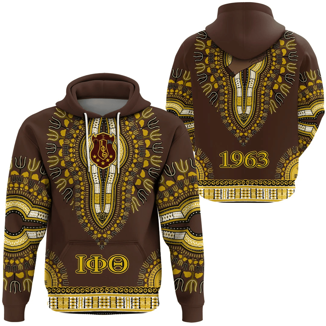 Wonderprint Hoodie Iota Phi Theta Dashiki Hoodie Lt10