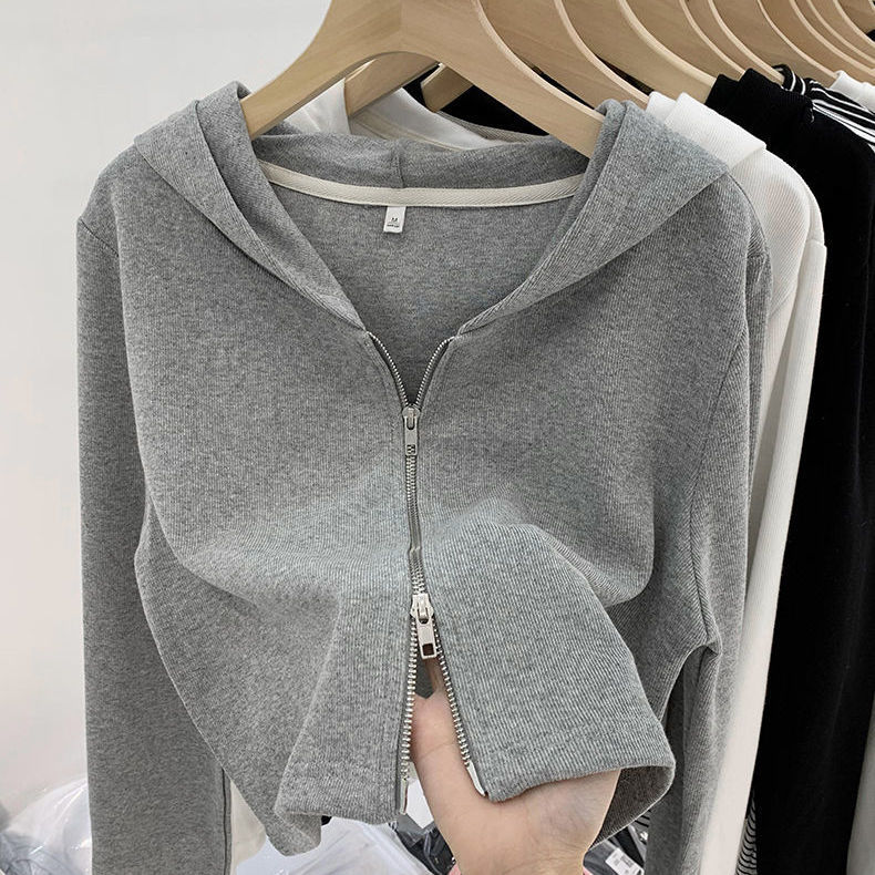 2022 Spring Women Zip-up Cardigan Jacket Zoravcky Basic Coat Jogger Short Sport Coat Outwear Mujer Hoddied Crop Top Femme Casual alx