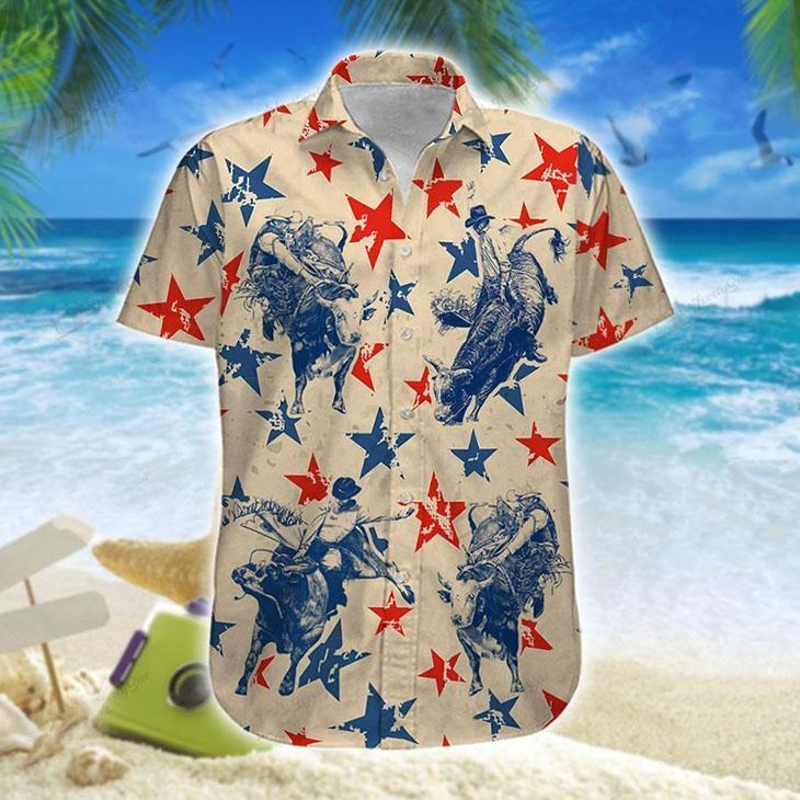 America Bull Riding Hawaii Shirt For Men Women Adult Ha32510