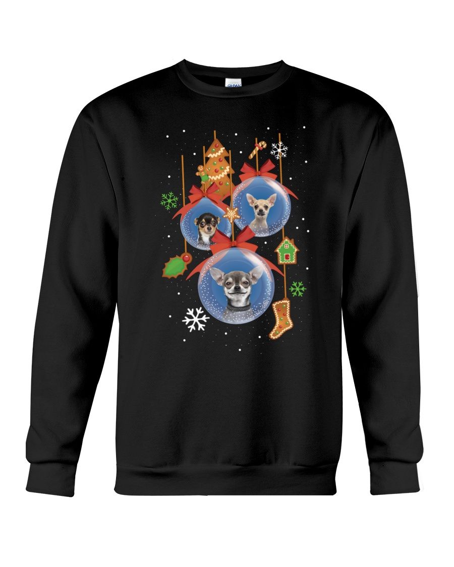 Chihuahua Glass Snowballs Sweater Crewneck Sweatshirt