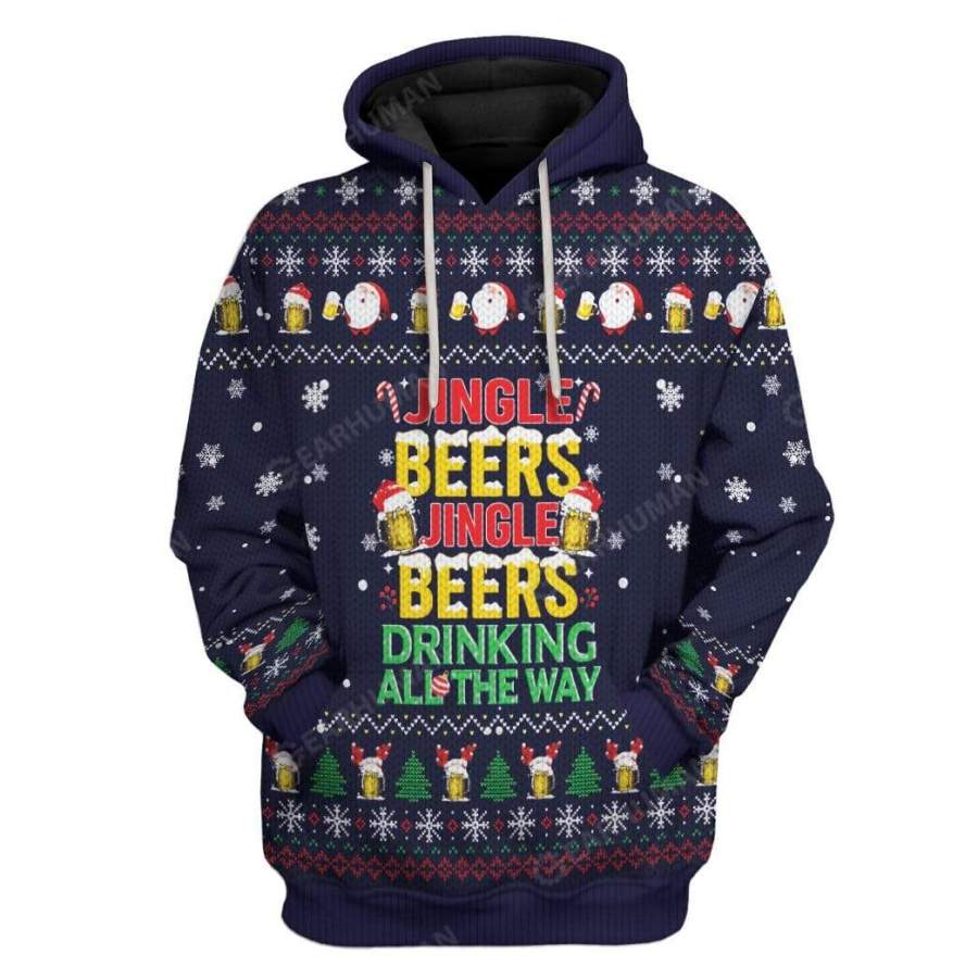 Ugly Christmas Jinger Beers Custom Tshirt Hoodies Apparel