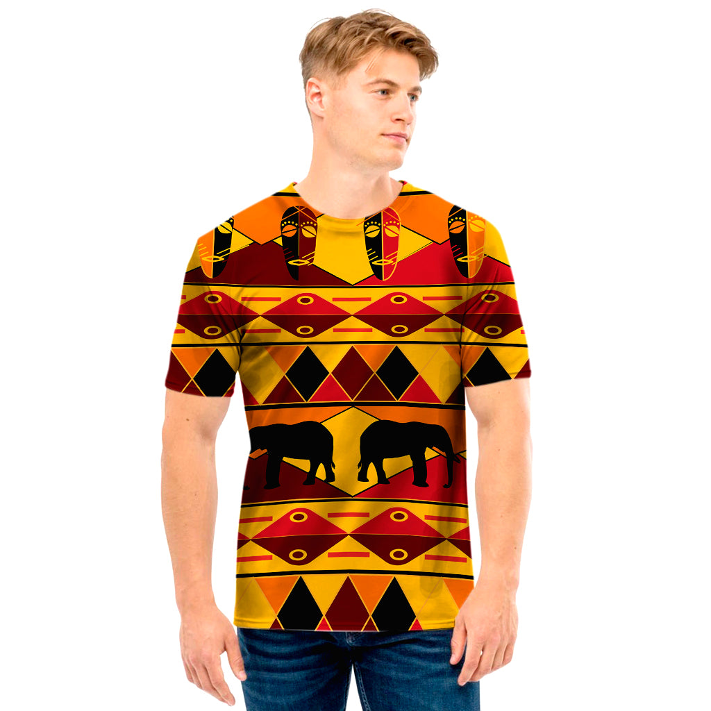 Sunset African Tribal Pattern Print Men’S T-Shirt