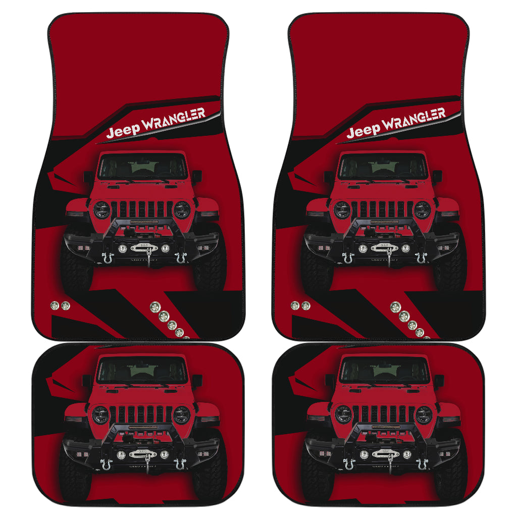 Deep Red Jeep Car Floor Mats Car Accessories