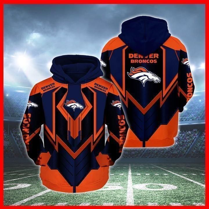 Denver Broncos Football Hoodie 3D Zipper Hoodies Custom 3D Graphic Printed Hoodie 3D Zipper Hoodie For Men For Women Ds0 05030