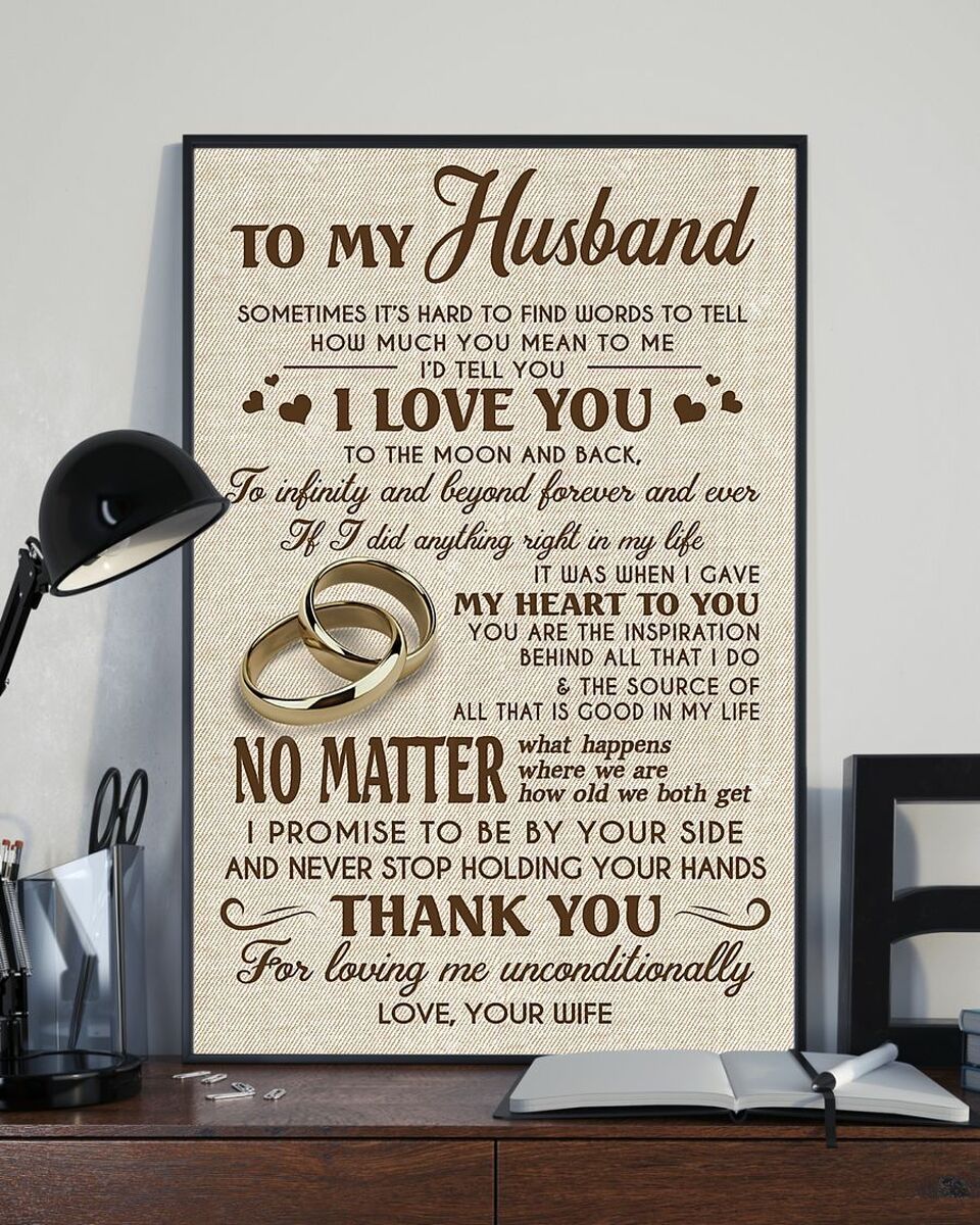 To My Husband I Gave My Heart To You Rings Vertical Poster – Podoshirt