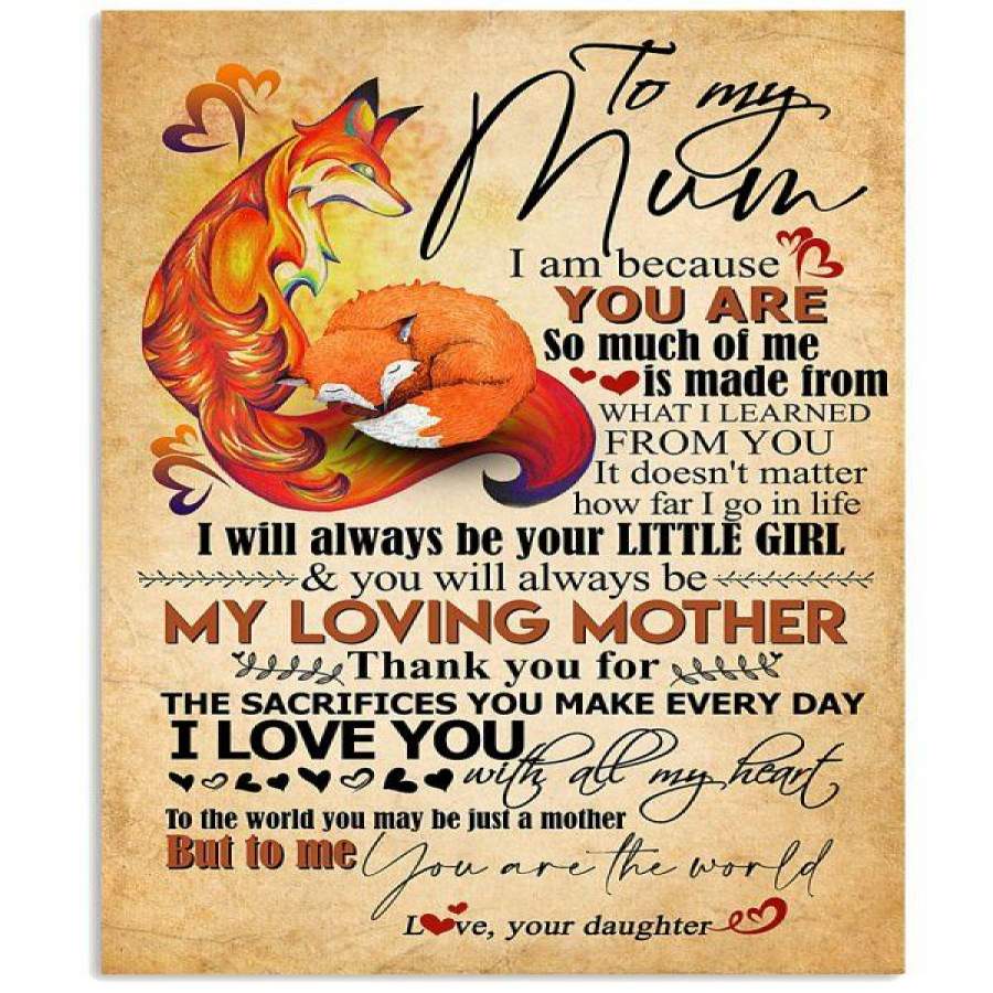 TO MY MUM – FOX – THANK YOU Vertical Poster