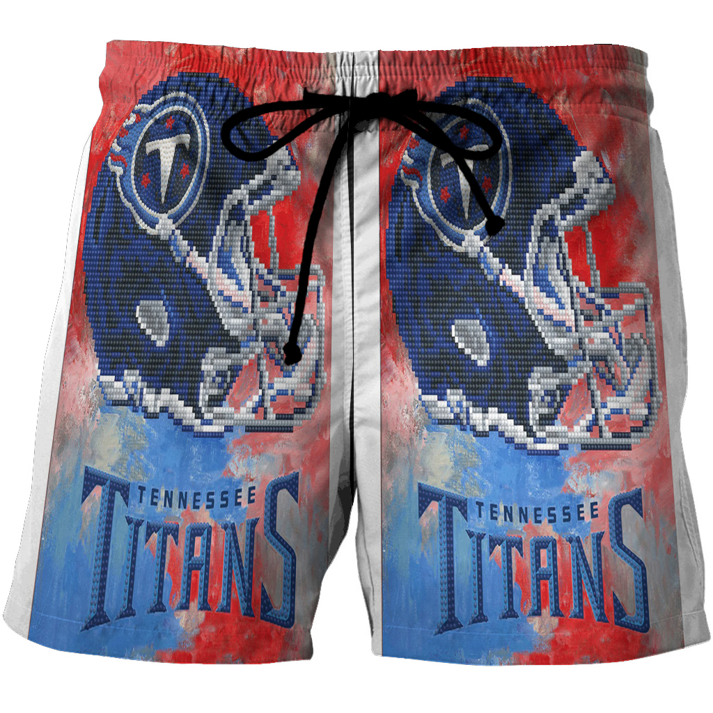 Tennessee Titans Helmet V18 3D All Over Print Summer Beach Hawaiian Short