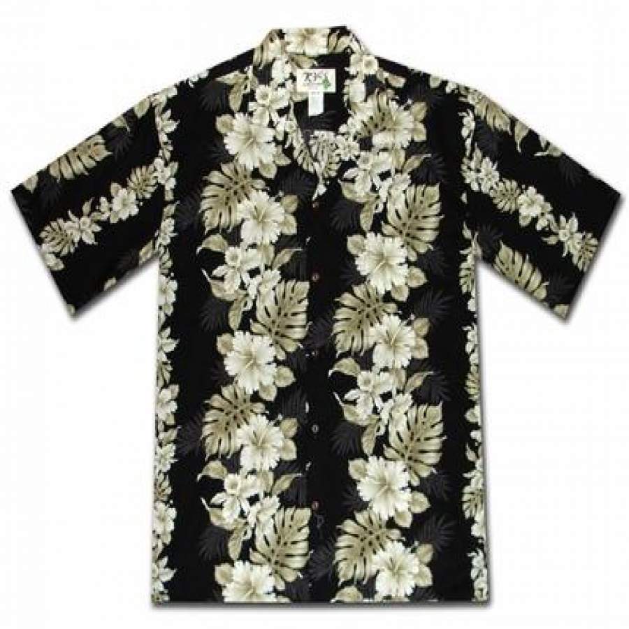 Royal Hibiscus Black Hawaii Shirt Ha18732