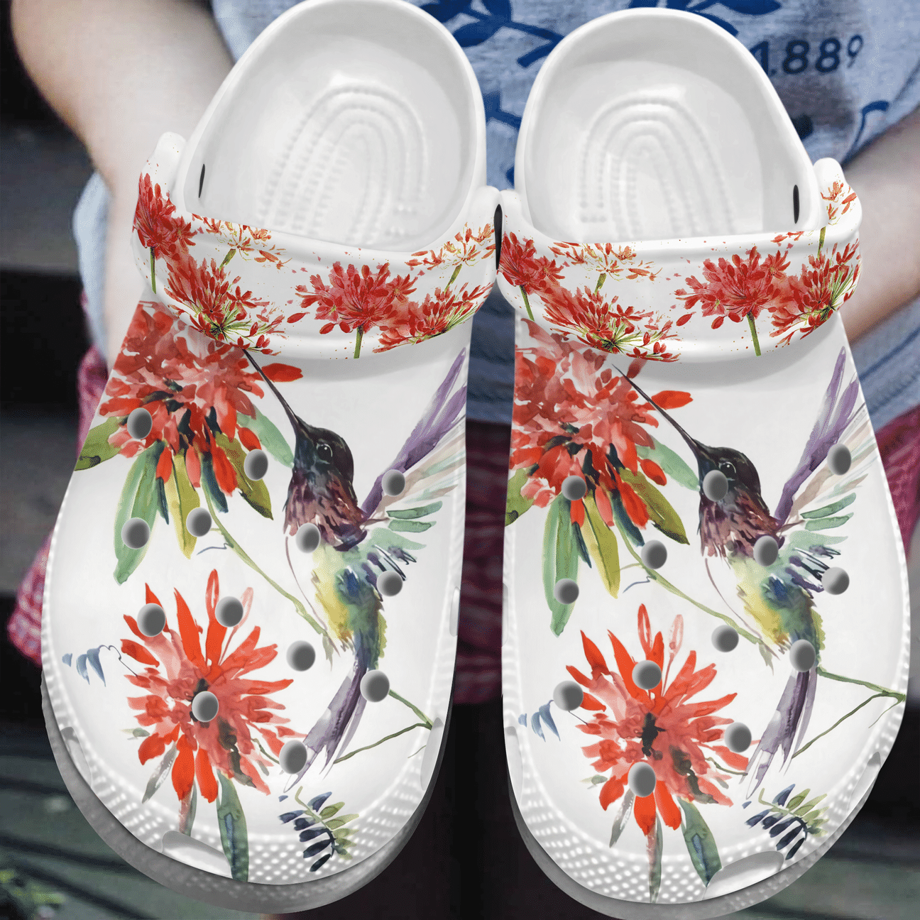 Beautiful Hummingbird Personalized Clog, Custom Name, Text, Color, Number Fashion Style For Women, Men, Kid, Print 3D