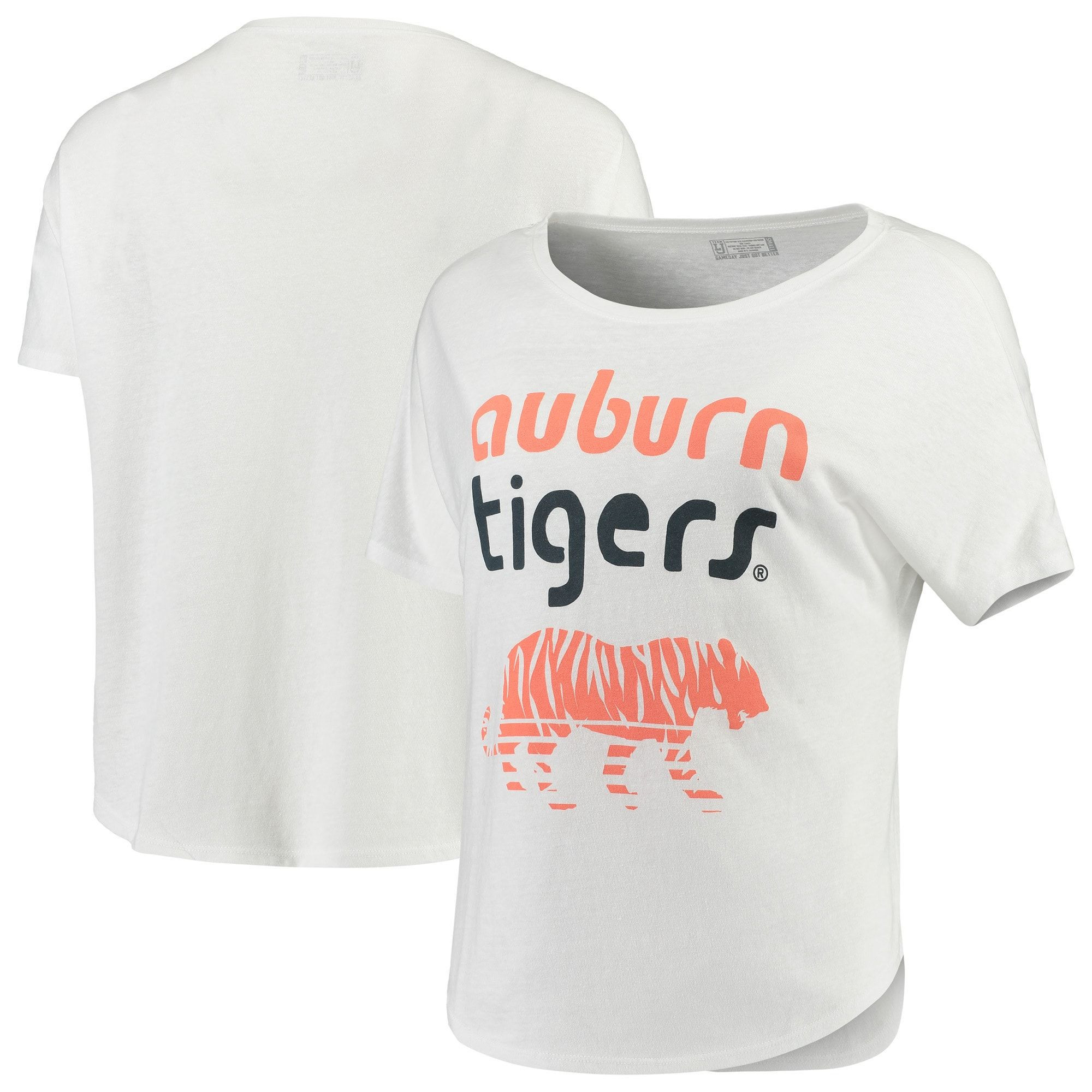 Women’S Lauren James White Auburn Tigers Retro Jersey Football Tri-Blend T-Shirt