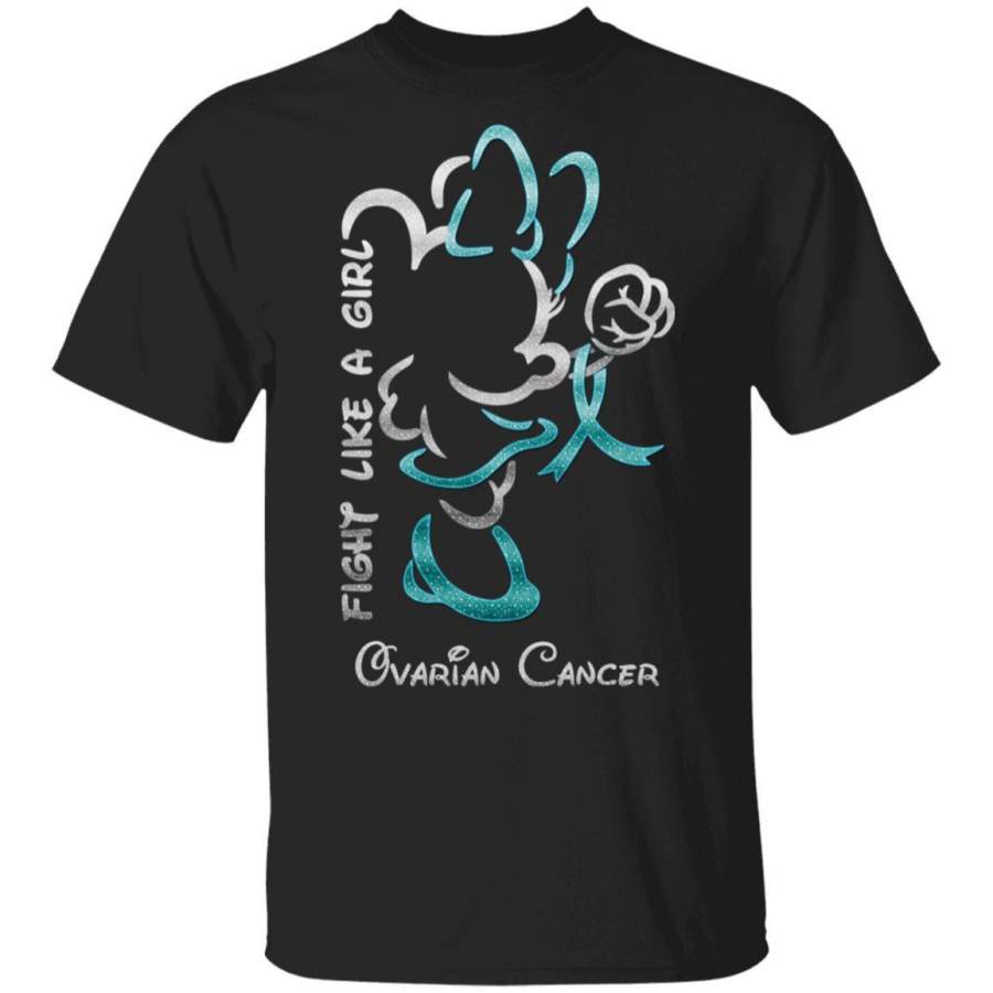 Fight Like A Girl Ovarian Cancer Awareness Minnie T-Shirt