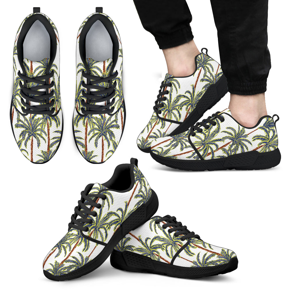 Vintage Palm Tree Beach Pattern Print Men’S Athletic Shoes