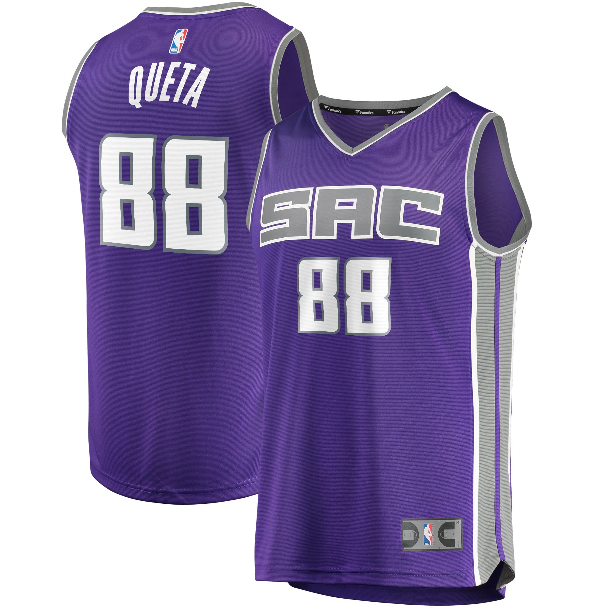 Neemias Queta Sacramento Kings 2021/22 Fast Break Jersey – Icon Edition – Purple