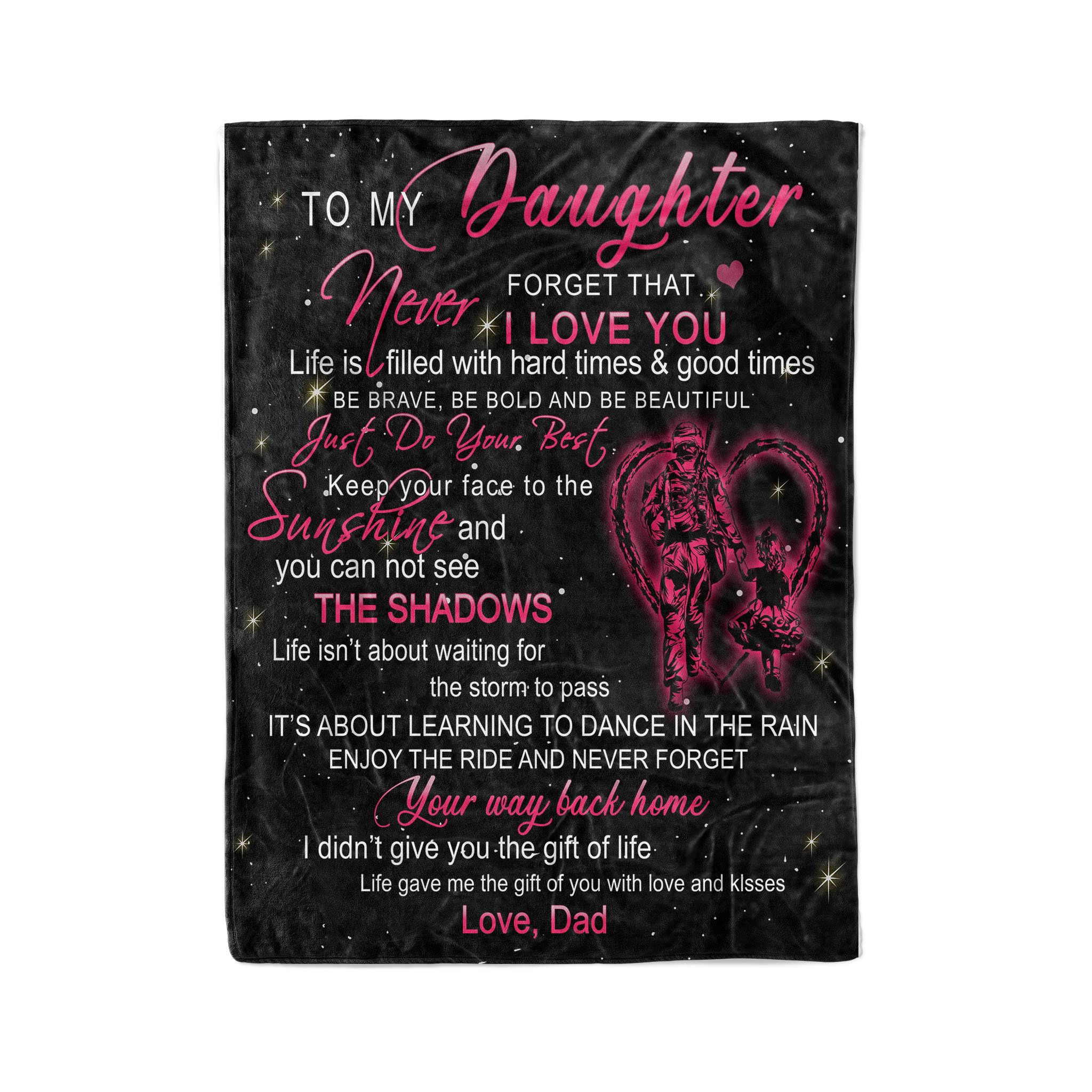 Fleece family Blanket dad to son never forget that I love you