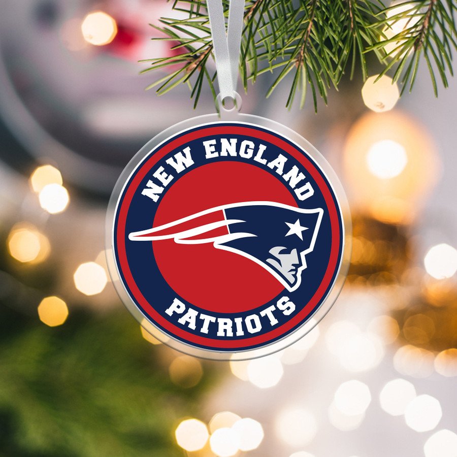 New England Patriots Circle Logo Ornament