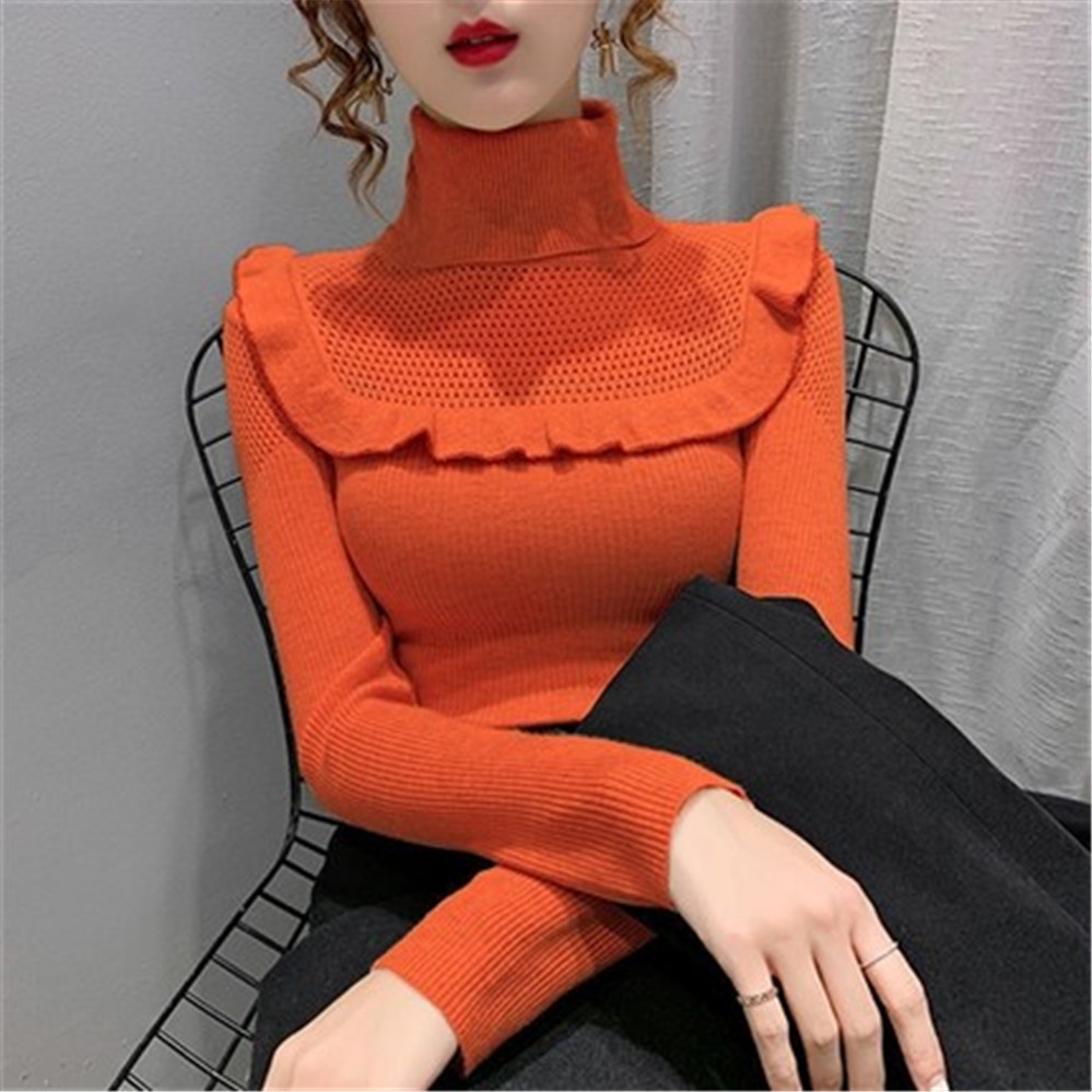 2022 Spring autumn and winter Fashion new Korean style women’s knitted sweater slim bottoming shirt pullover sweater Tops ZY6402 alx