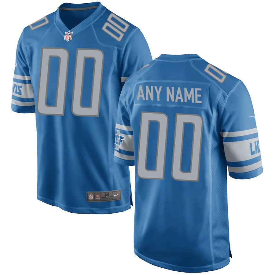 Men’S Detroit Lions Nike Blue Custom Game Jersey